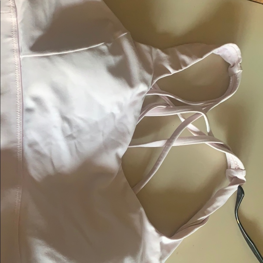 Light pink lulu sports bra
